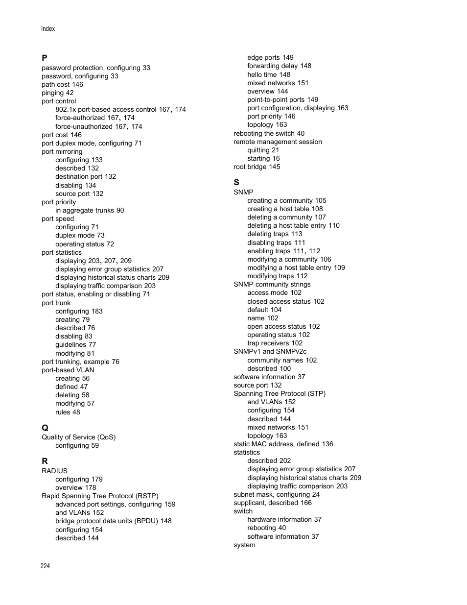 Allied Telesis AT-S106 User Manual | Page 224 / 226