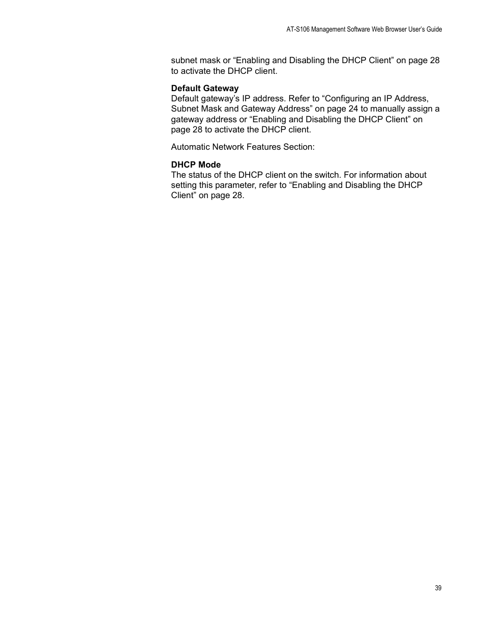 Allied Telesis AT-S106 User Manual | Page 39 / 226