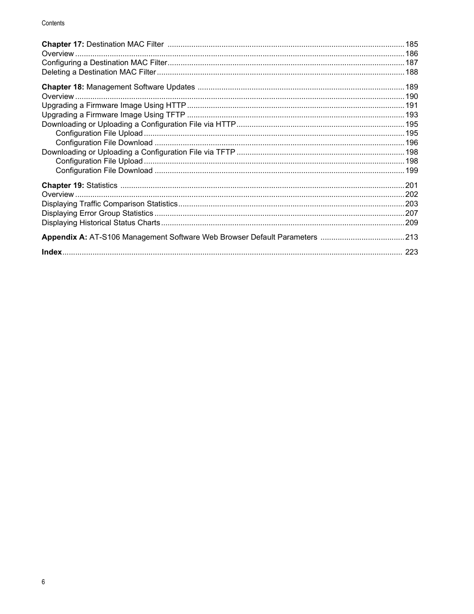 Allied Telesis AT-S106 User Manual | Page 6 / 226