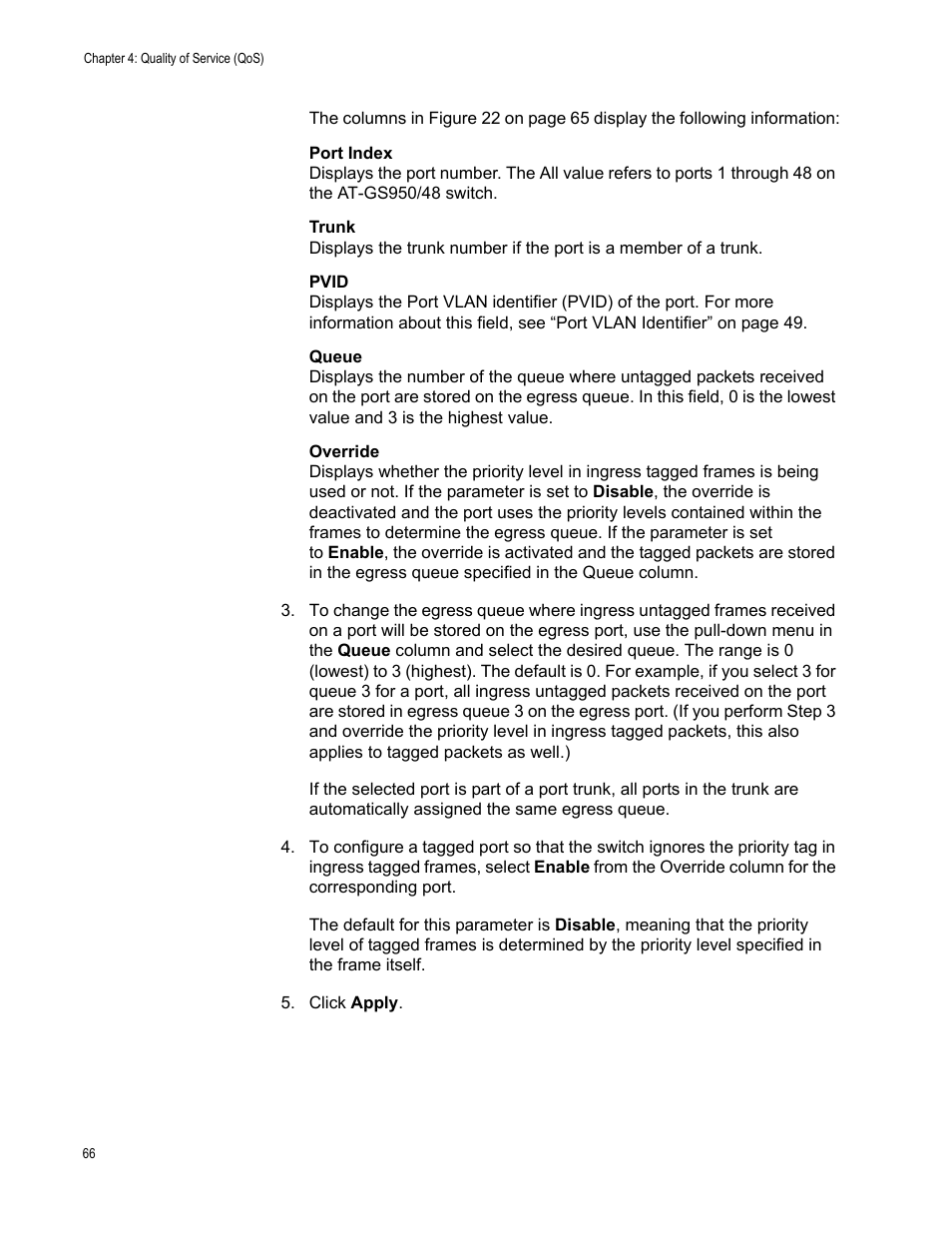 Allied Telesis AT-S106 User Manual | Page 66 / 226