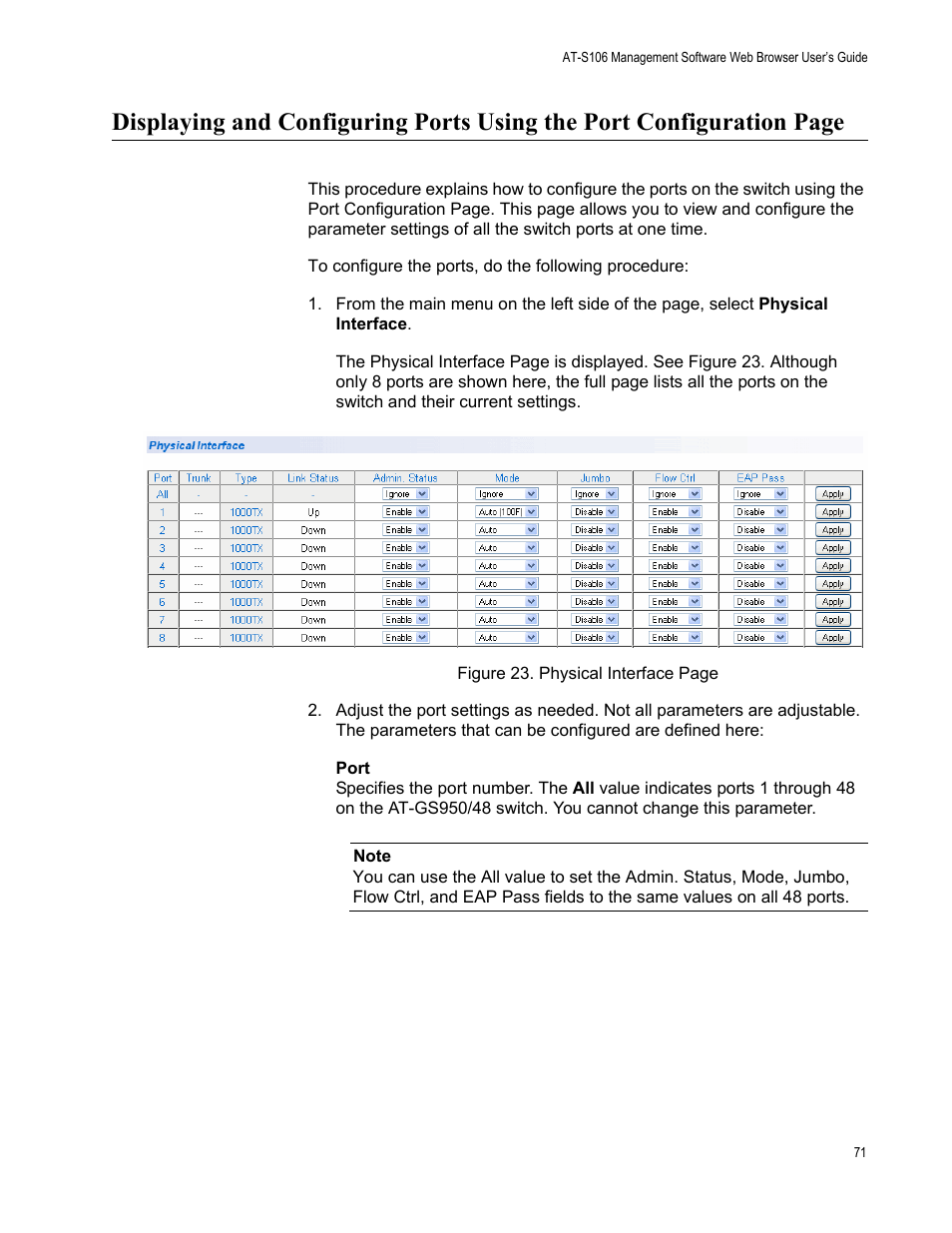 Allied Telesis AT-S106 User Manual | Page 71 / 226