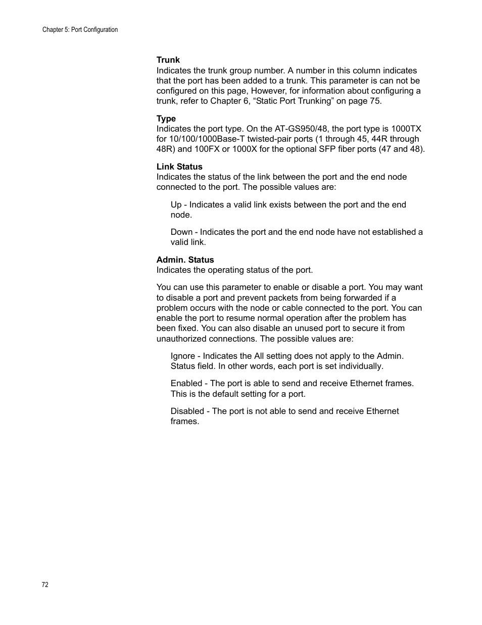 Allied Telesis AT-S106 User Manual | Page 72 / 226