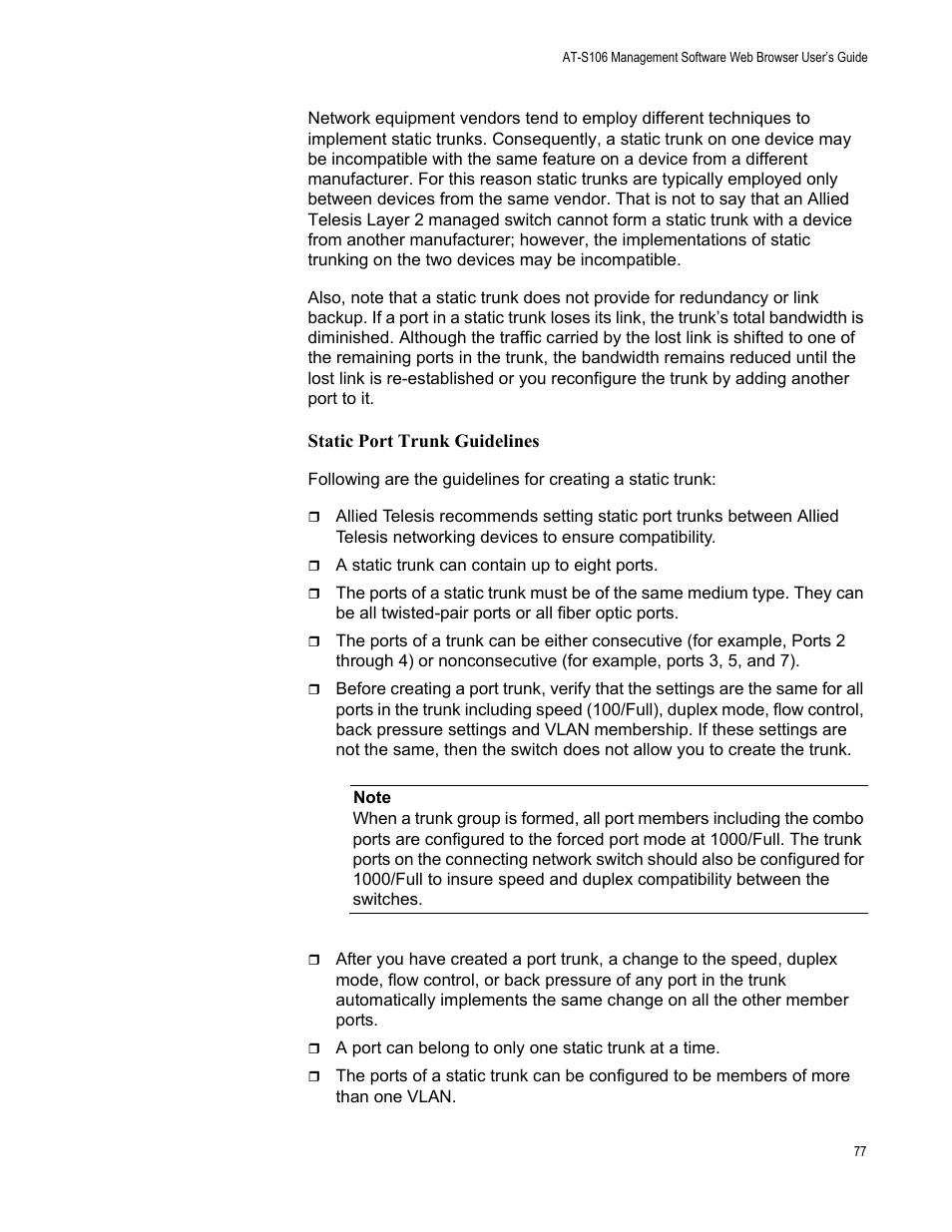 Allied Telesis AT-S106 User Manual | Page 77 / 226