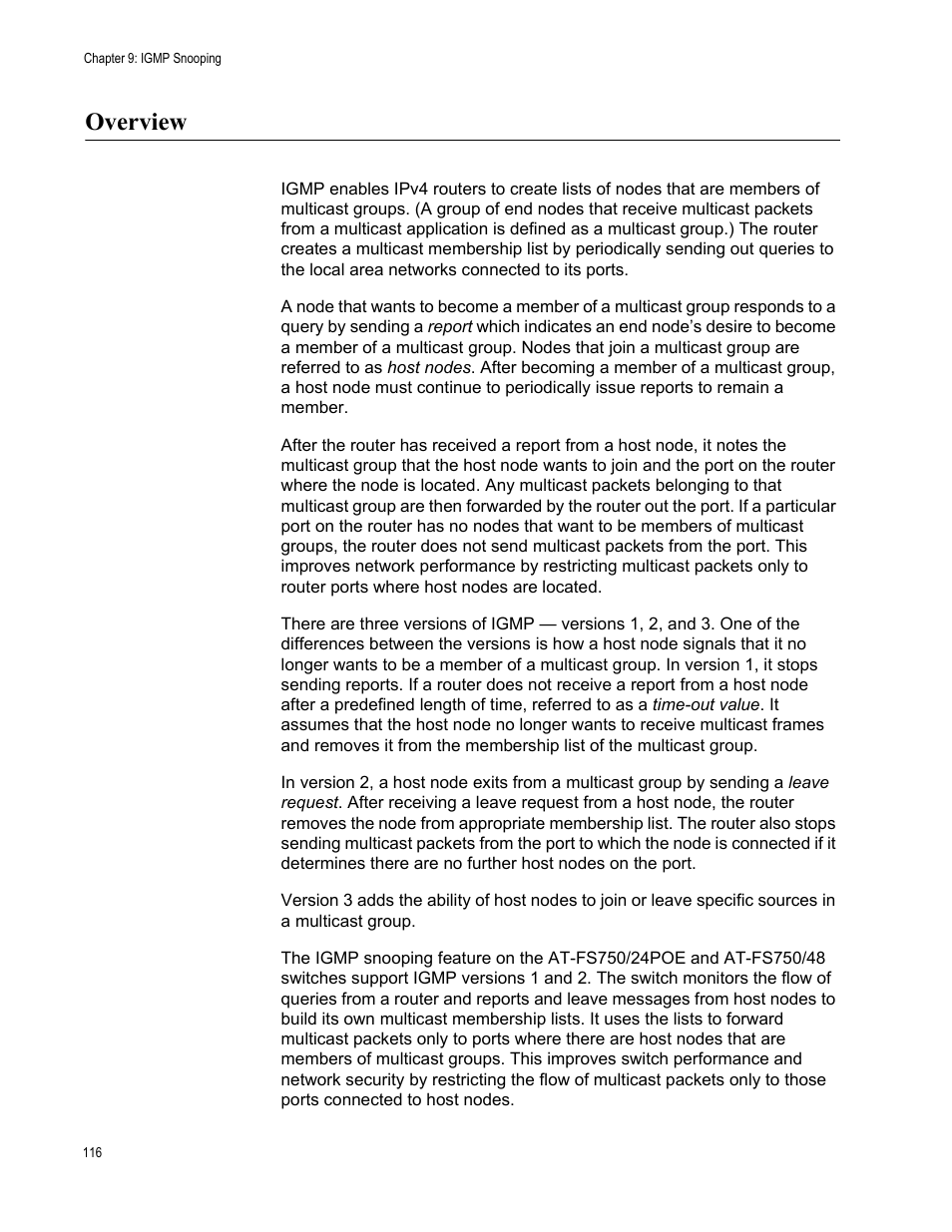 Overview | Allied Telesis AT-S105 User Manual | Page 116 / 234
