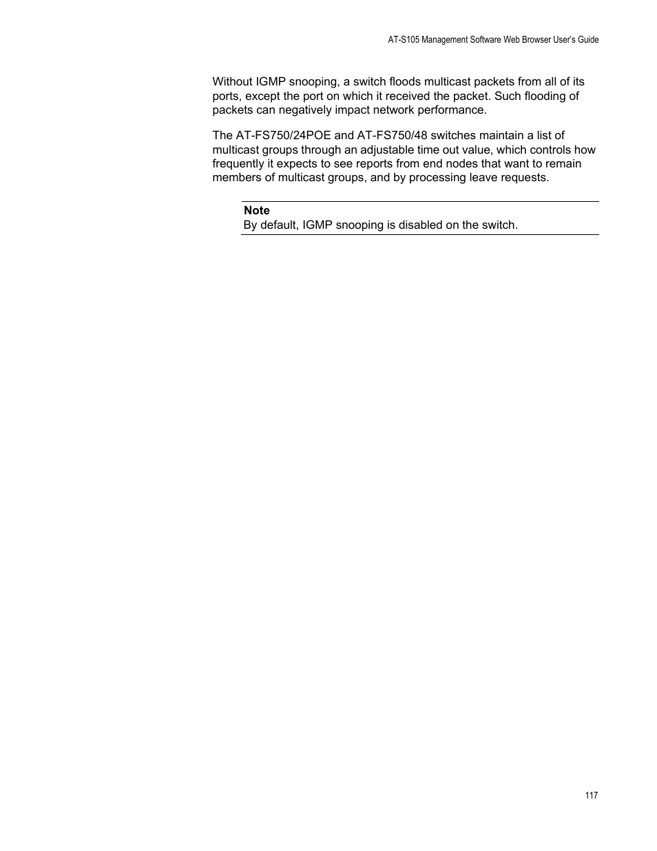 Allied Telesis AT-S105 User Manual | Page 117 / 234