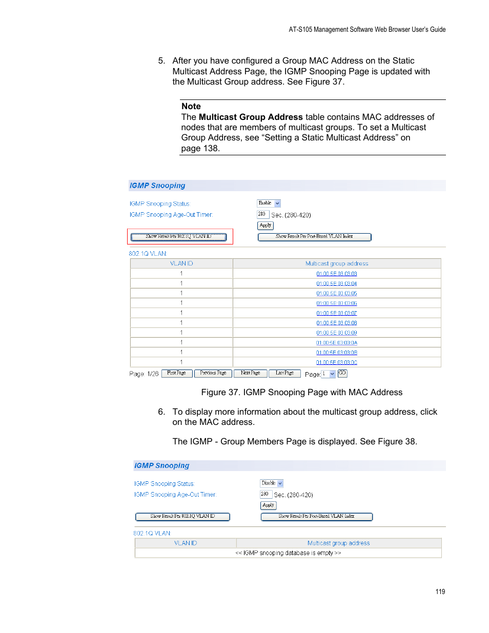 Allied Telesis AT-S105 User Manual | Page 119 / 234
