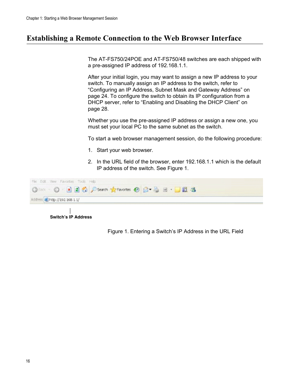 Allied Telesis AT-S105 User Manual | Page 16 / 234