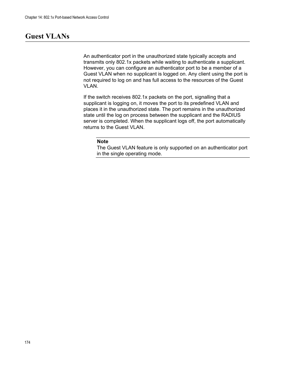 Guest vlans | Allied Telesis AT-S105 User Manual | Page 174 / 234