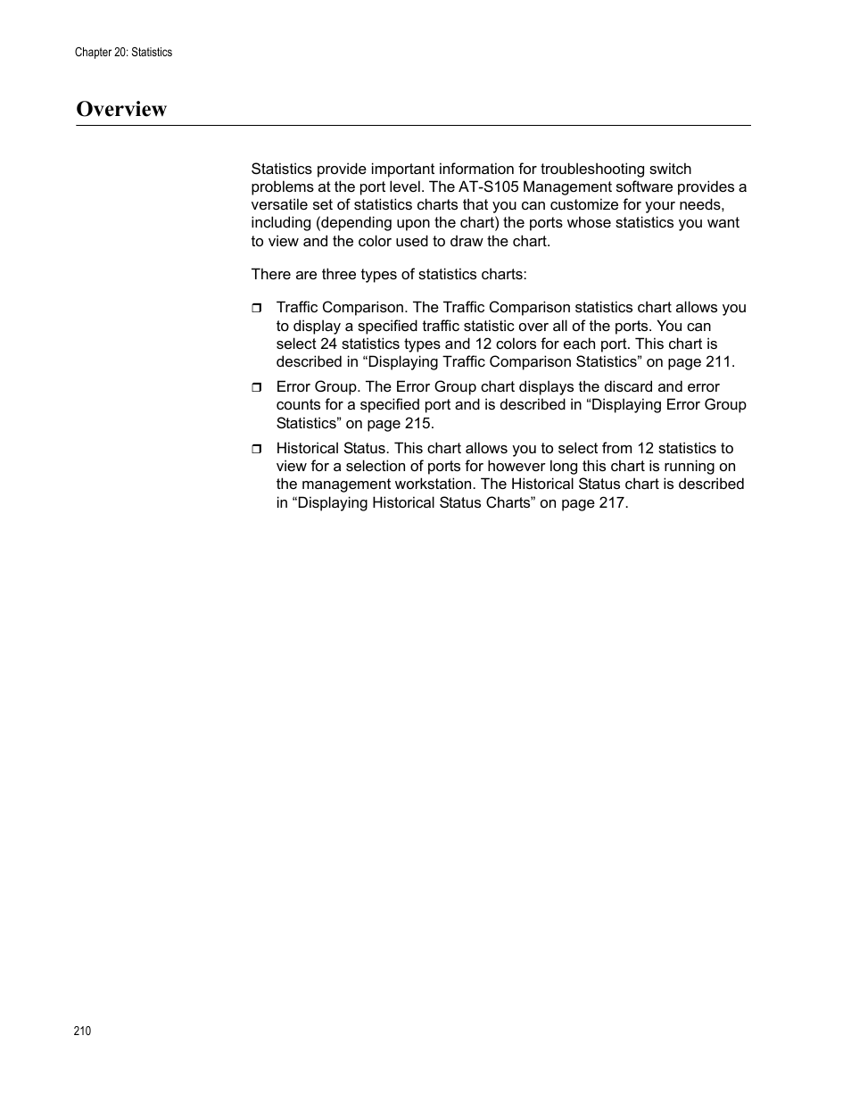 Overview | Allied Telesis AT-S105 User Manual | Page 210 / 234