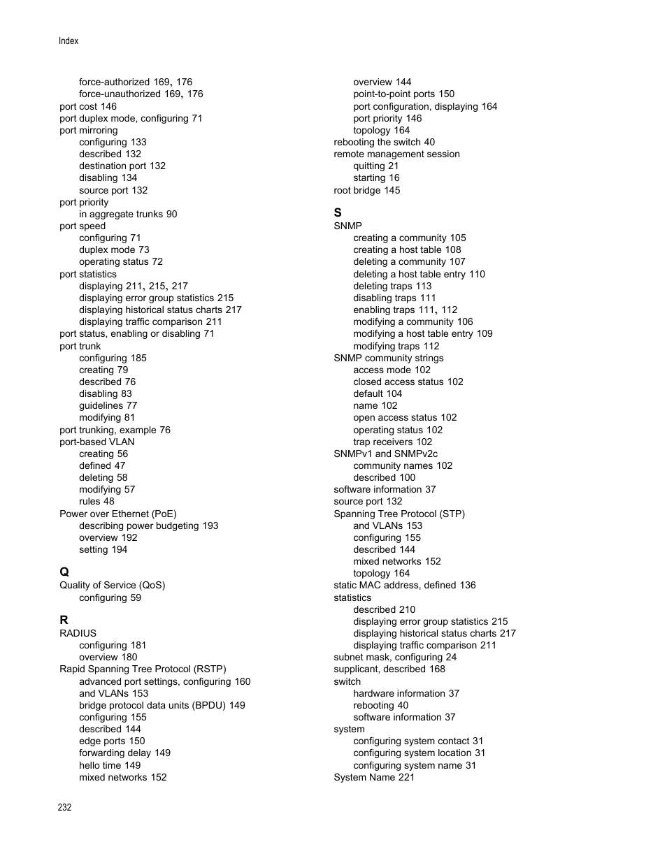 Allied Telesis AT-S105 User Manual | Page 232 / 234