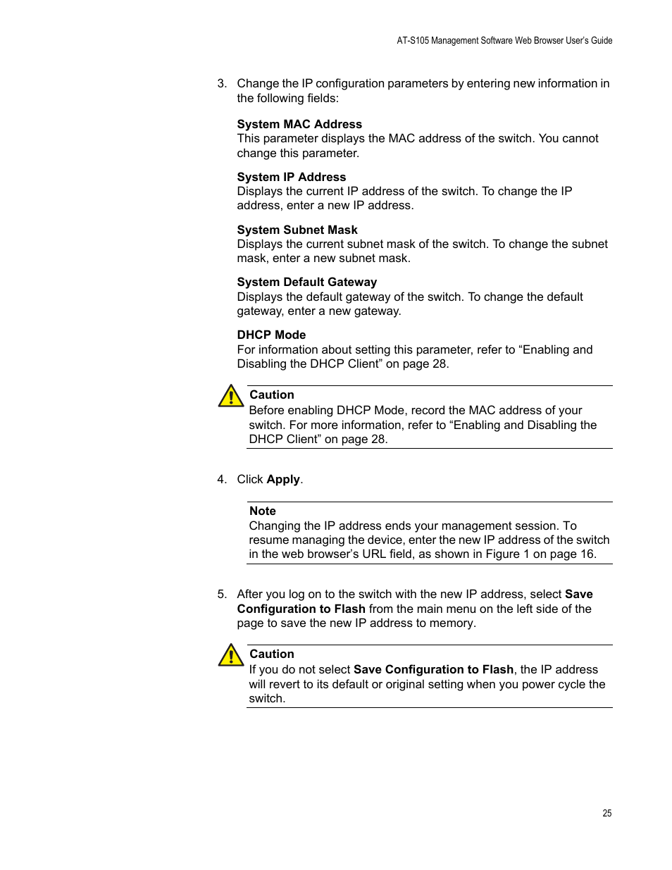 Allied Telesis AT-S105 User Manual | Page 25 / 234
