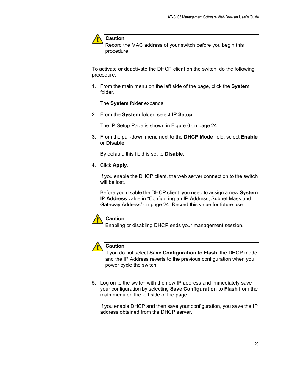 Allied Telesis AT-S105 User Manual | Page 29 / 234