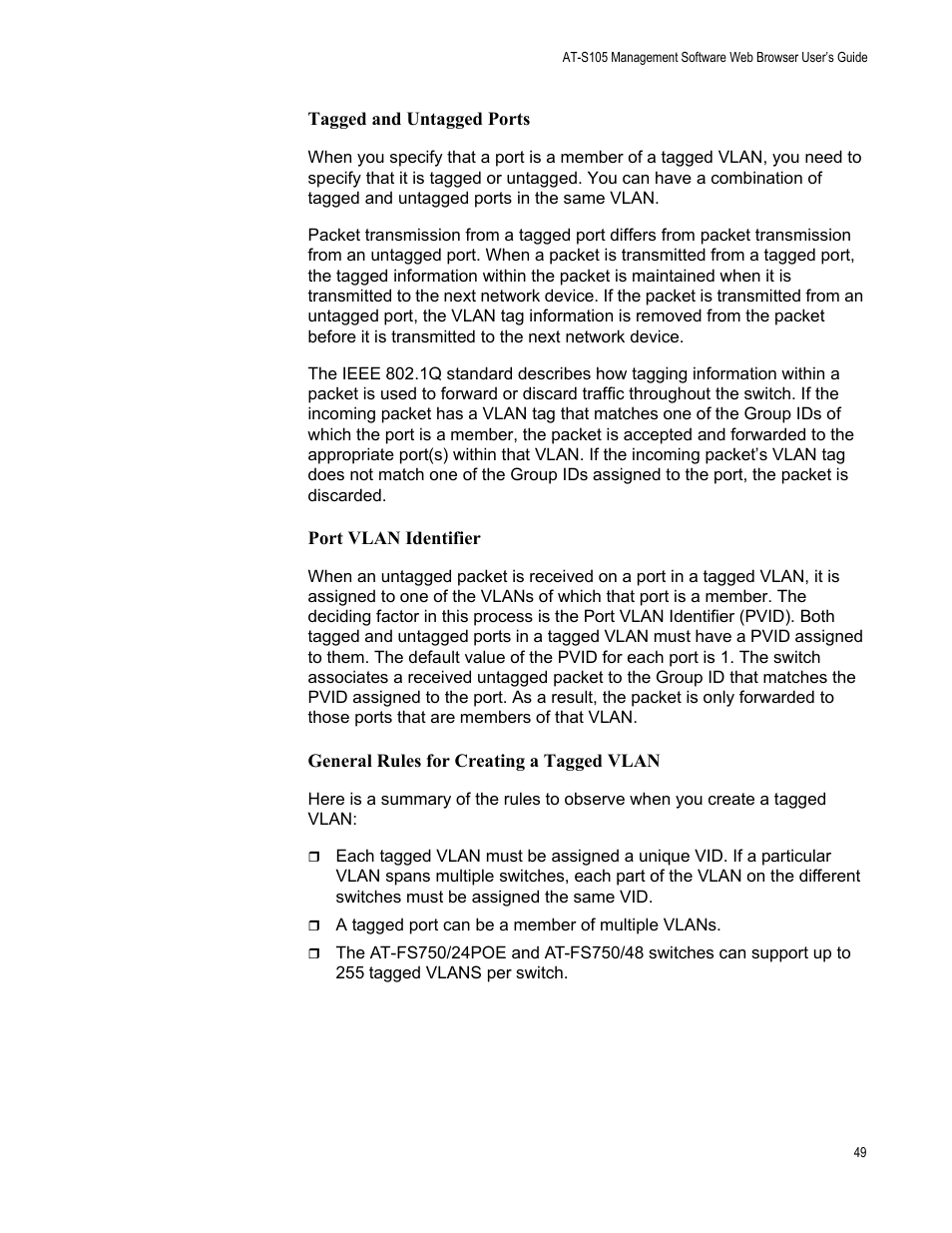 Allied Telesis AT-S105 User Manual | Page 49 / 234