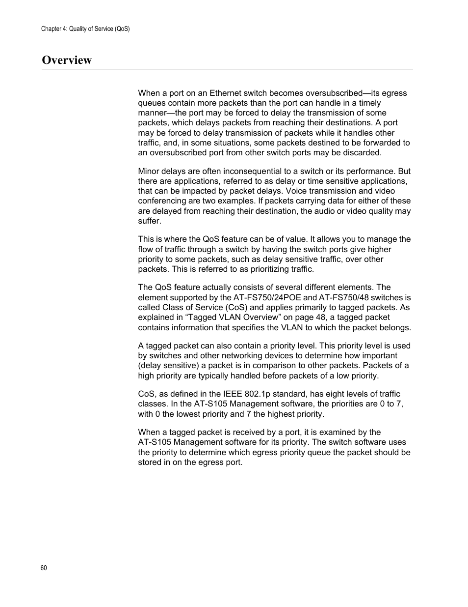 Overview | Allied Telesis AT-S105 User Manual | Page 60 / 234