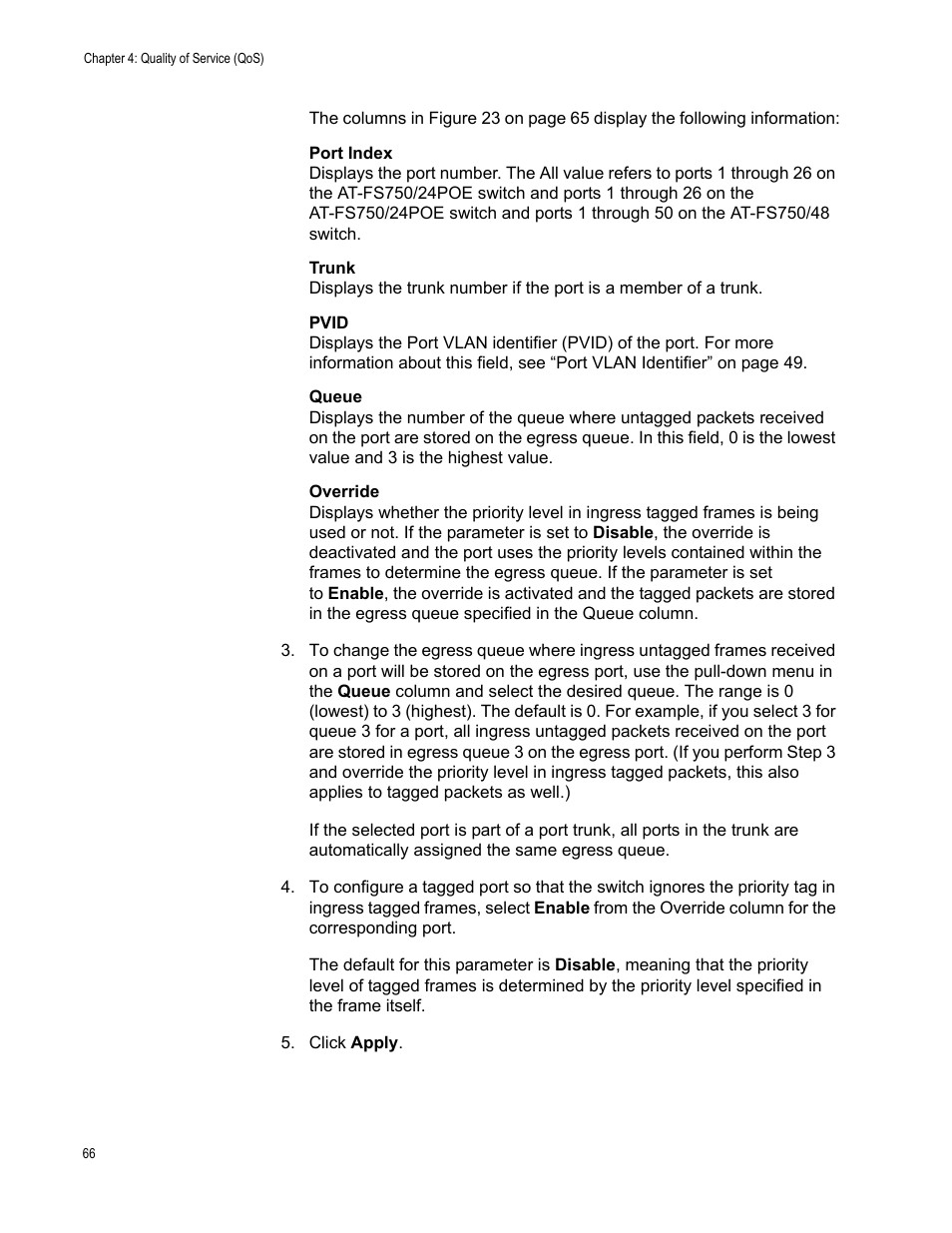 Allied Telesis AT-S105 User Manual | Page 66 / 234