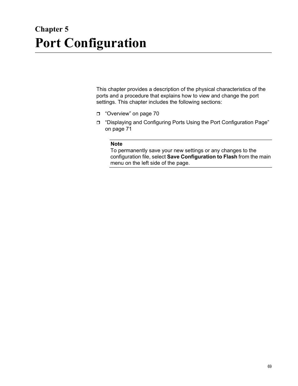 Chapter 5, Port configuration | Allied Telesis AT-S105 User Manual | Page 69 / 234