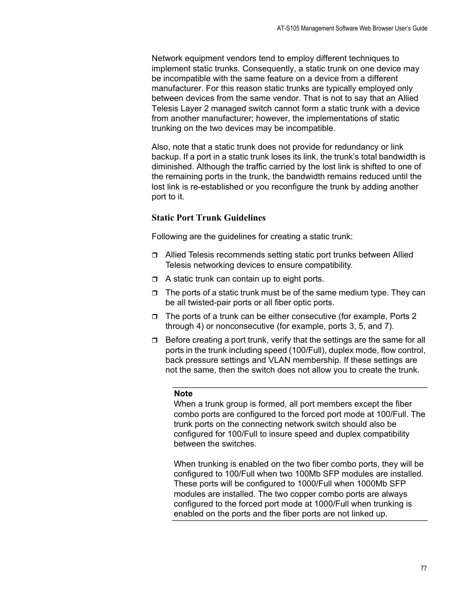 Allied Telesis AT-S105 User Manual | Page 77 / 234