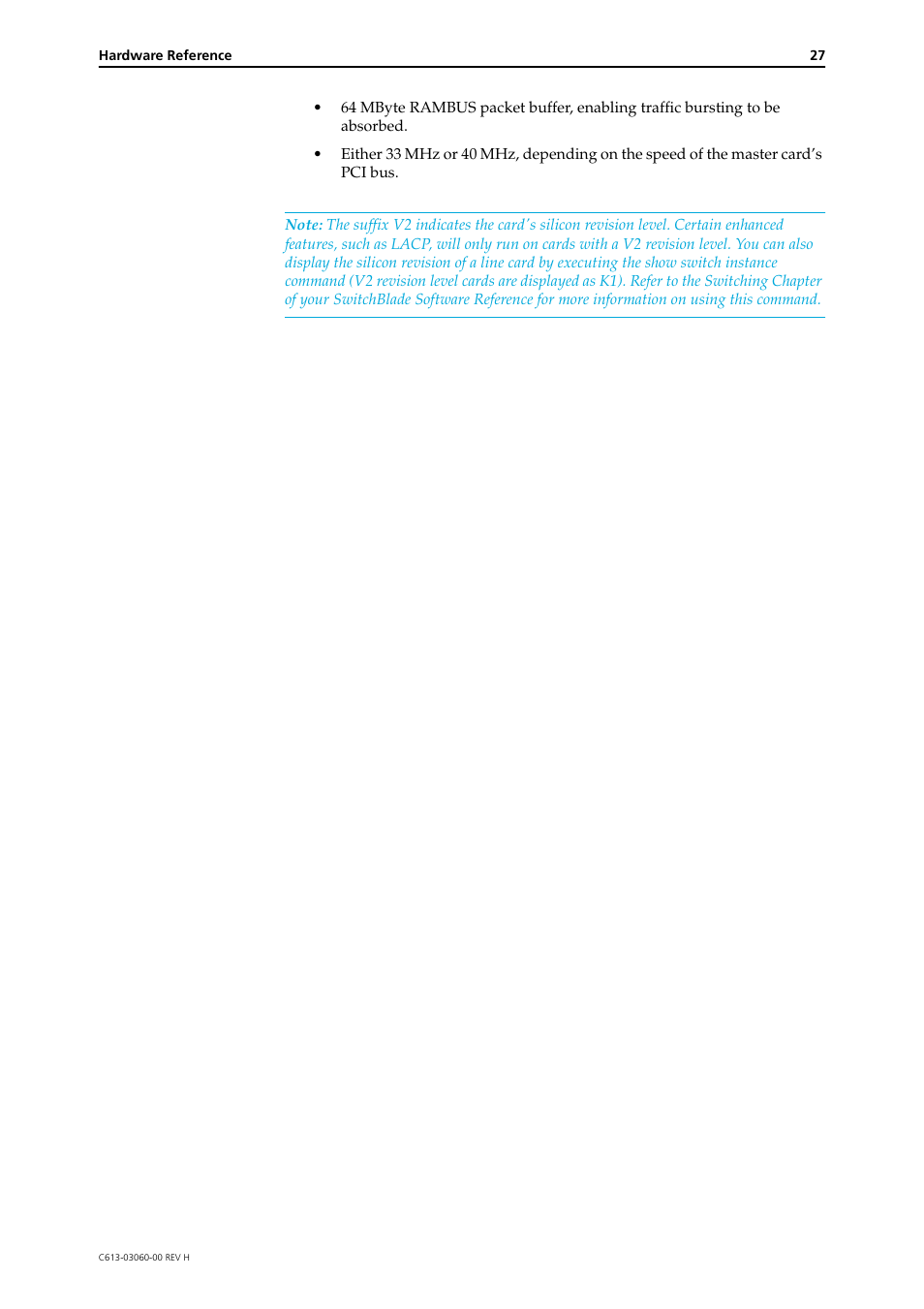 Allied Telesis SwitchBlade 4000 Series Switch Hardware Reference User Manual | Page 27 / 64