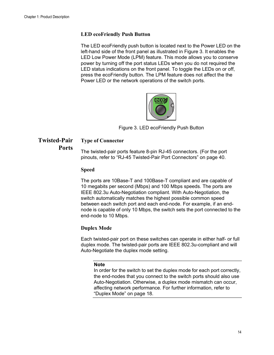 Twisted-pair ports | Allied Telesis AT-FS724L User Manual | Page 14 / 41