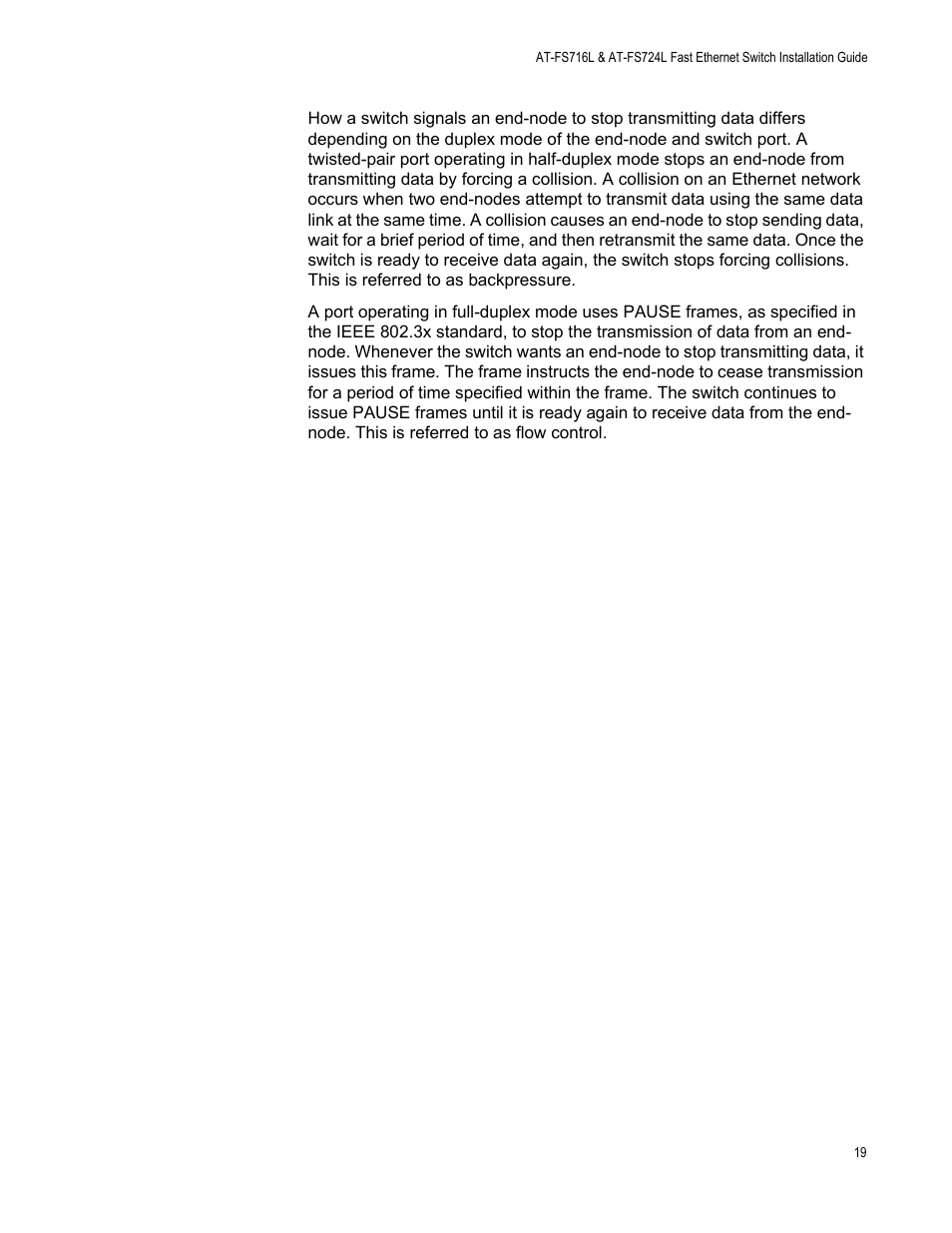Allied Telesis AT-FS724L User Manual | Page 19 / 41