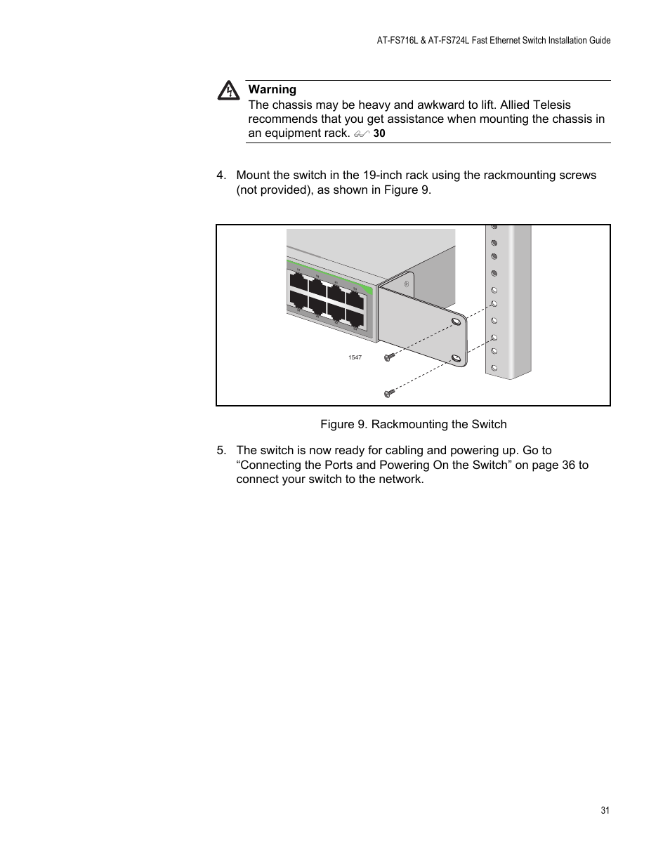 Allied Telesis AT-FS724L User Manual | Page 31 / 41