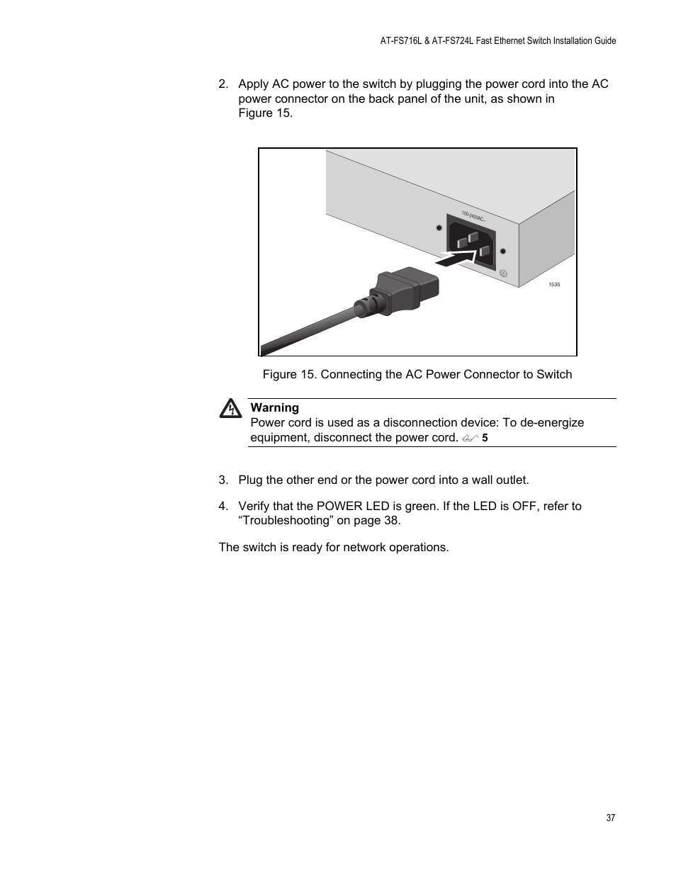 Allied Telesis AT-FS724L User Manual | Page 37 / 41