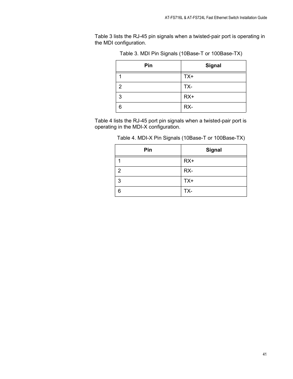 Allied Telesis AT-FS724L User Manual | Page 41 / 41