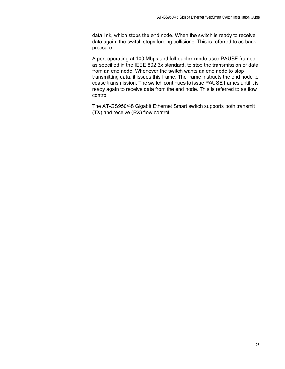 Allied Telesis AT-GS950/48 User Manual | Page 27 / 60