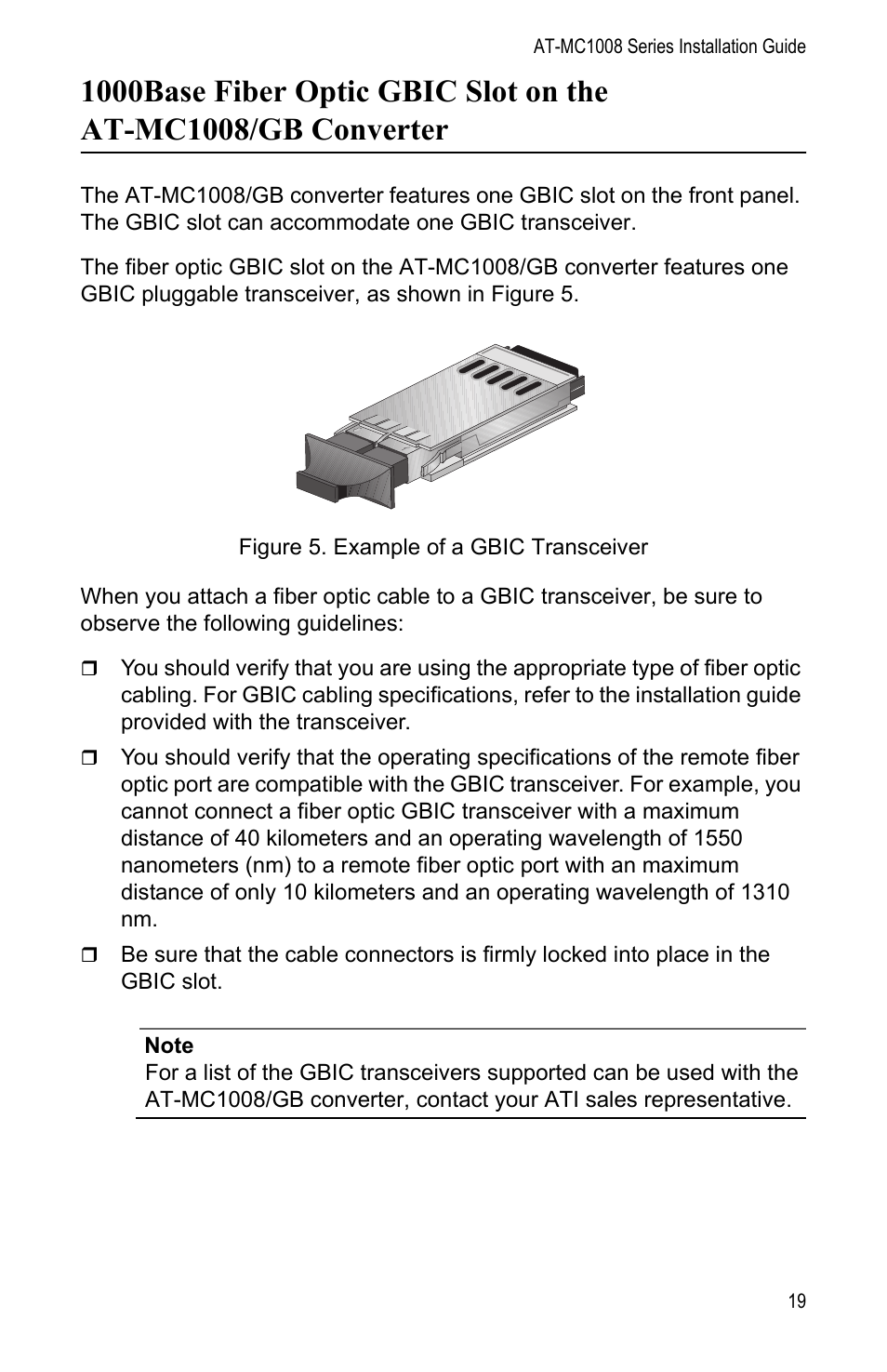 Allied Telesis AT-MC1008/SP User Manual | Page 19 / 92