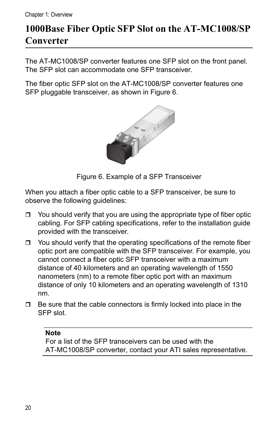 Allied Telesis AT-MC1008/SP User Manual | Page 20 / 92