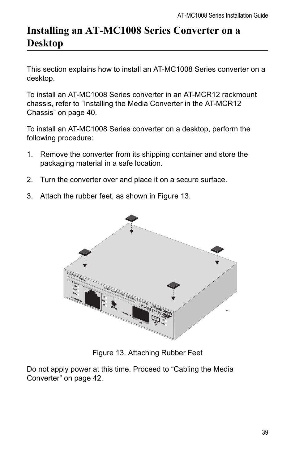 Allied Telesis AT-MC1008/SP User Manual | Page 39 / 92