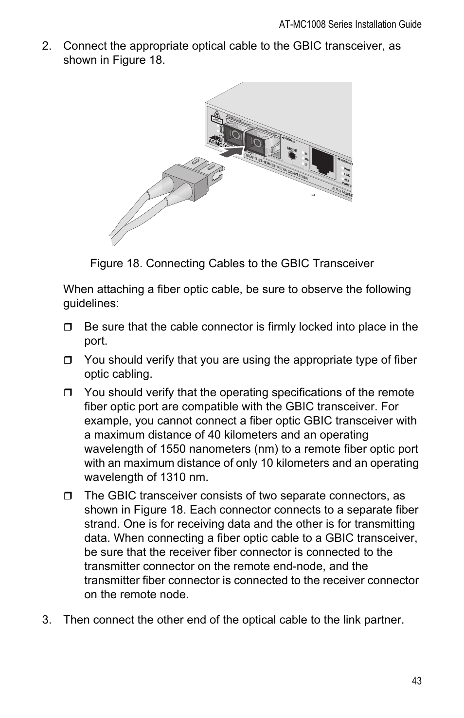 Allied Telesis AT-MC1008/SP User Manual | Page 43 / 92