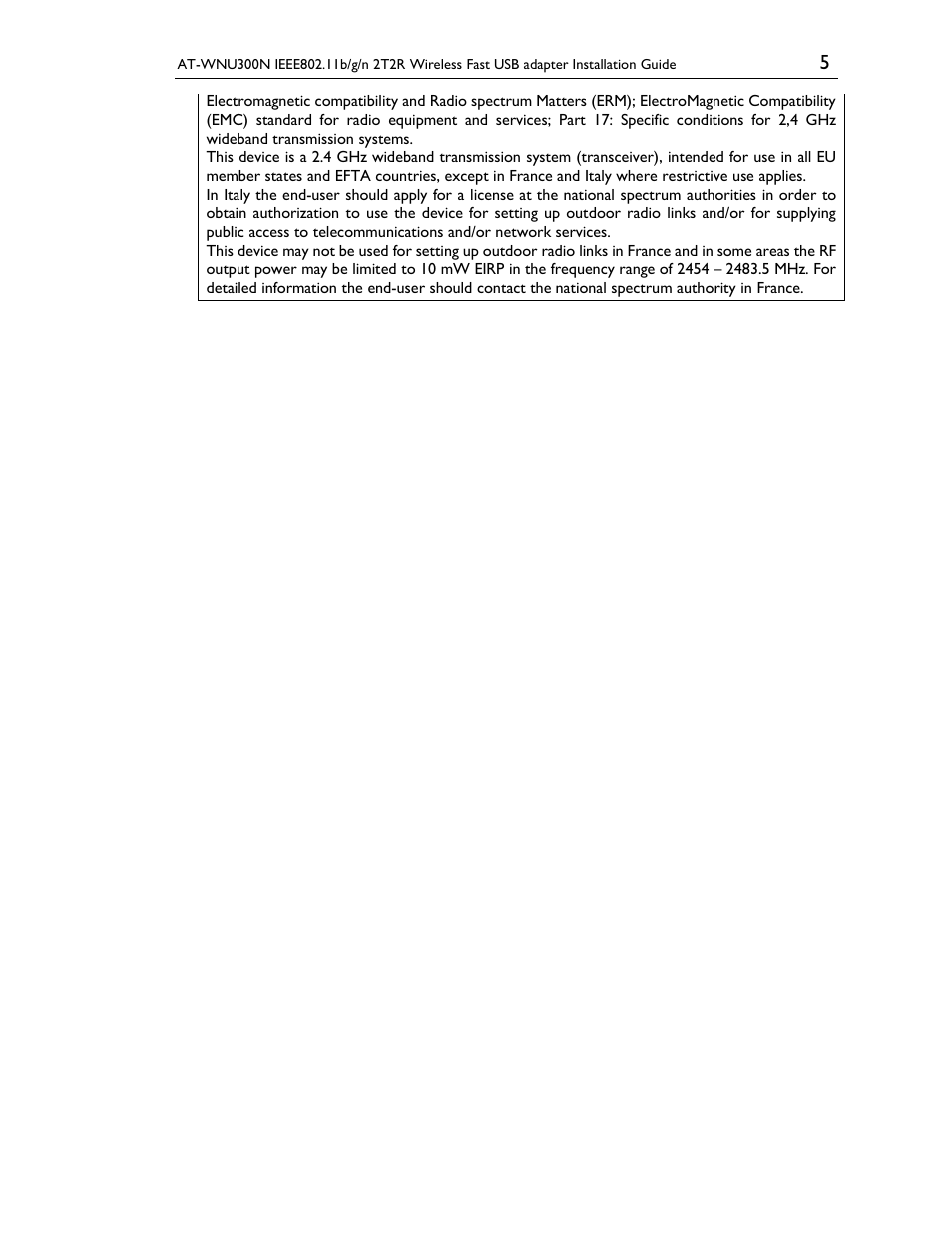 Allied Telesis AT-WNU300N User Manual | Page 5 / 20