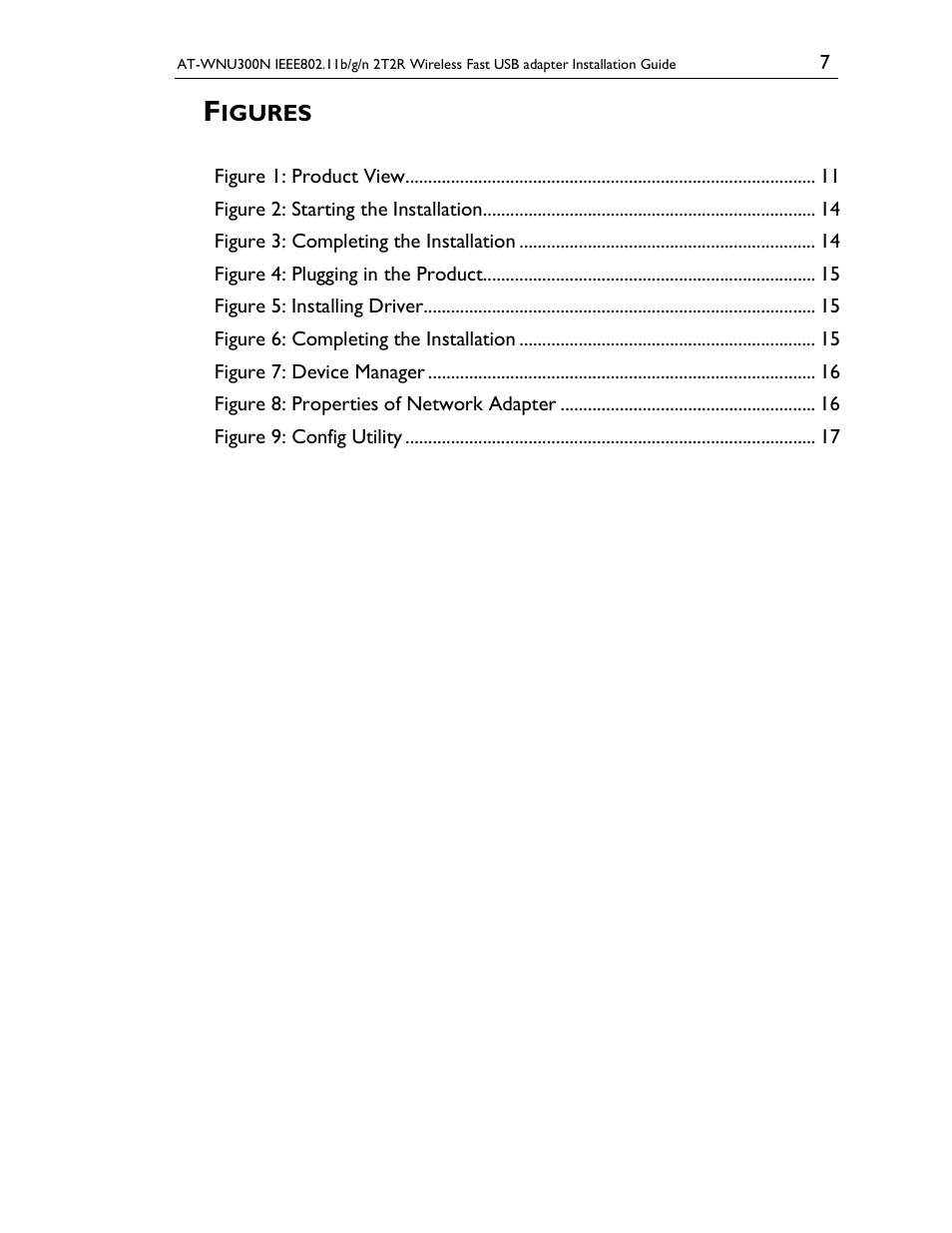 Igures | Allied Telesis AT-WNU300N User Manual | Page 7 / 20