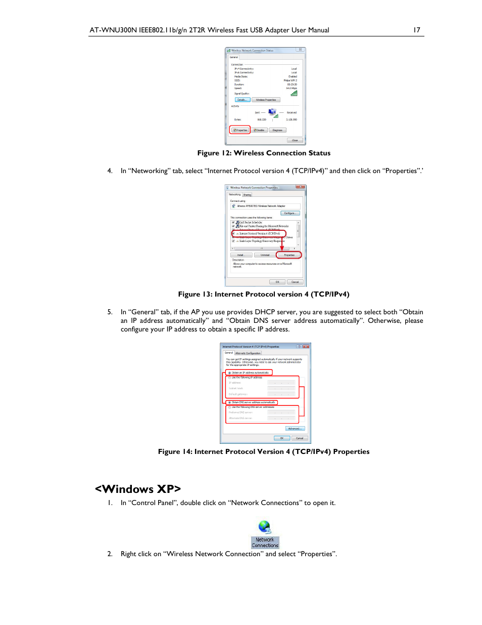 Windows xp | Allied Telesis AT-WNU300N User Manual | Page 17 / 39