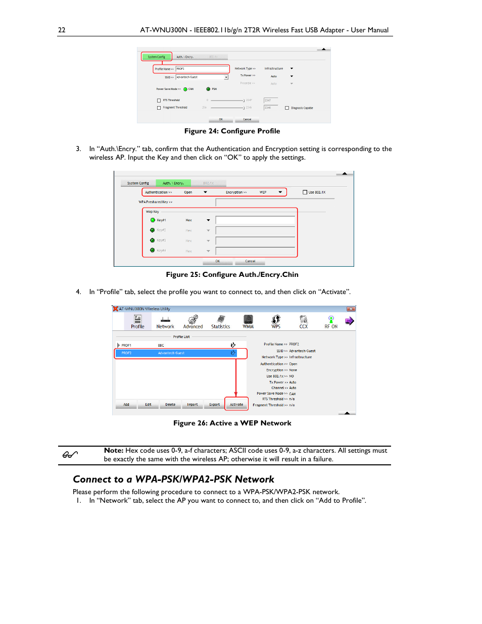 Connect to a wpa-psk/wpa2-psk network | Allied Telesis AT-WNU300N User Manual | Page 22 / 39