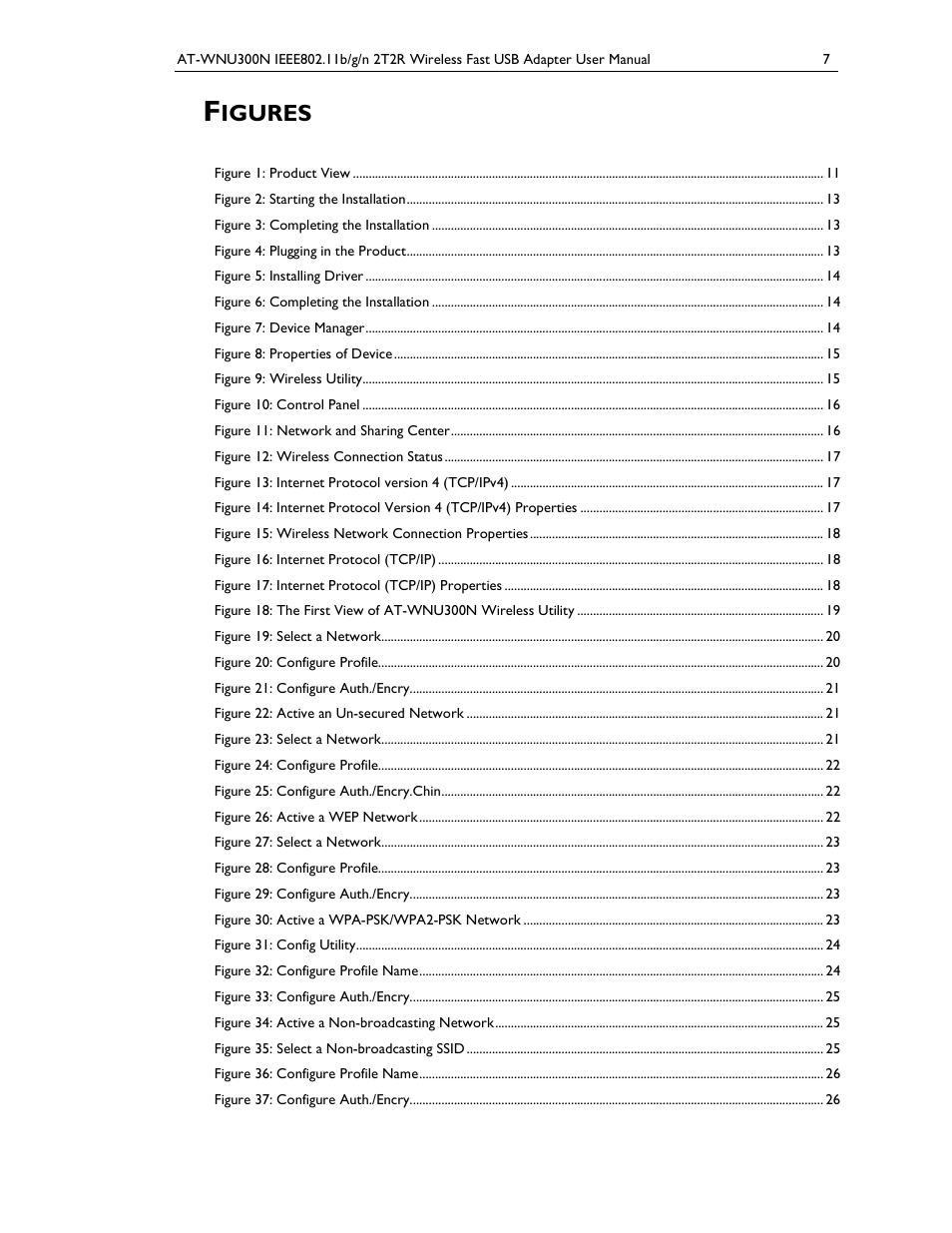 Igures | Allied Telesis AT-WNU300N User Manual | Page 7 / 39