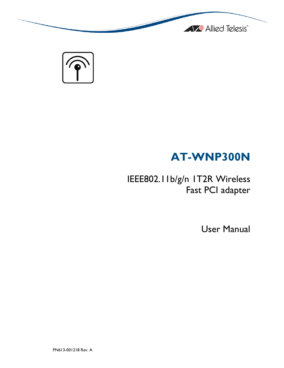 Allied Telesis AT-WNP300N User Manual | 38 pages