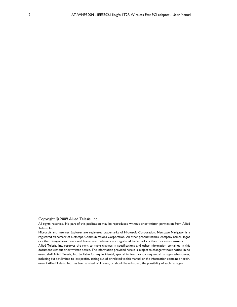 Allied Telesis AT-WNP300N User Manual | Page 2 / 38