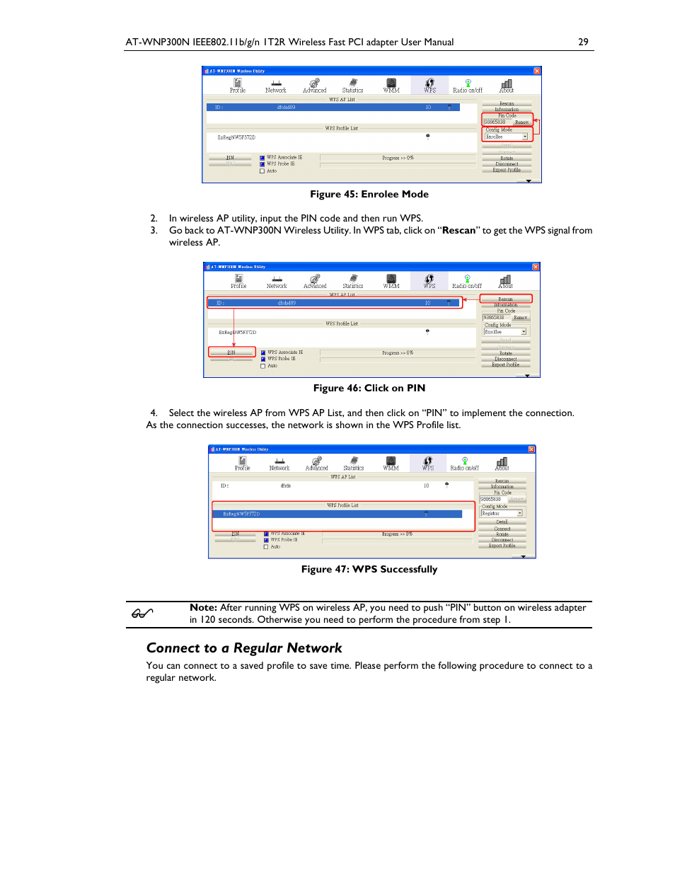 Connect to a regular network | Allied Telesis AT-WNP300N User Manual | Page 29 / 38