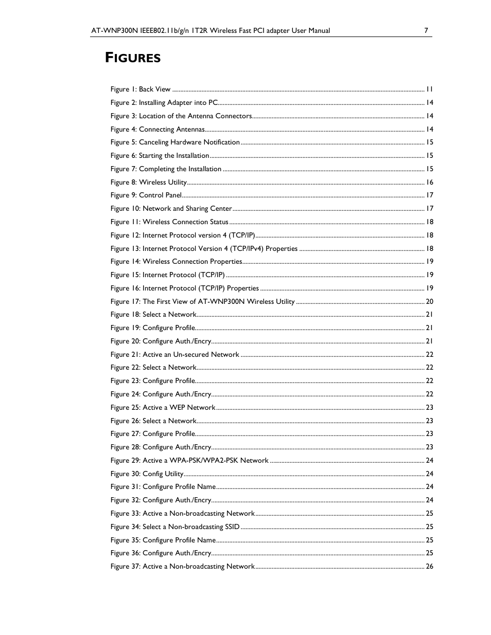 Igures | Allied Telesis AT-WNP300N User Manual | Page 7 / 38