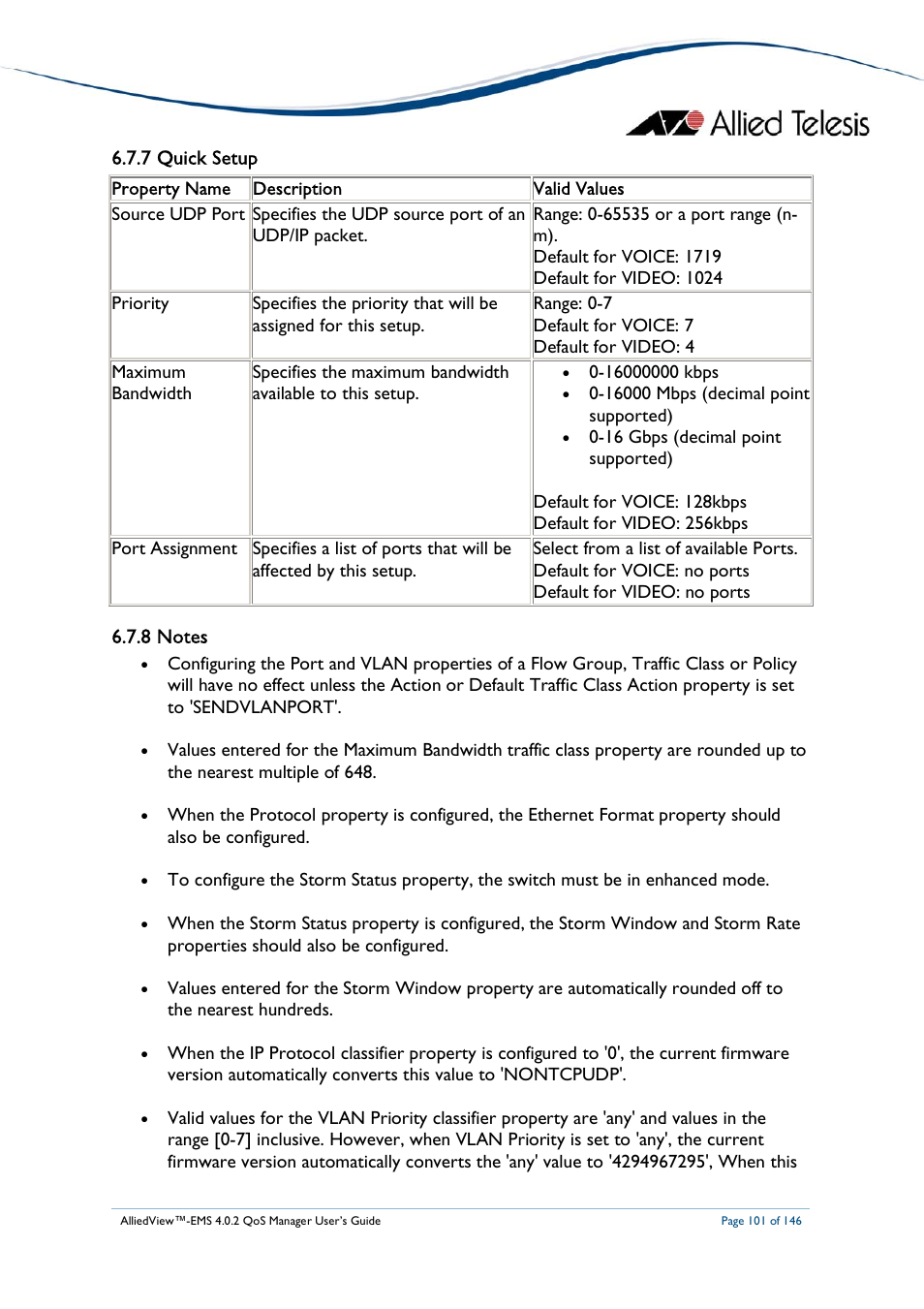 Allied Telesis AlliedView-EMS 4.0.2 QoS-Manager User Manual | Page 101 / 146