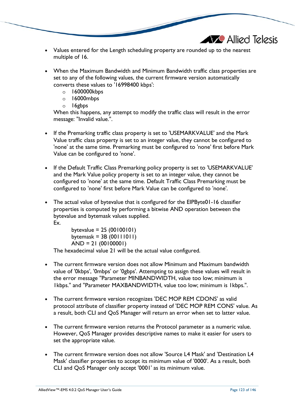 Allied Telesis AlliedView-EMS 4.0.2 QoS-Manager User Manual | Page 123 / 146