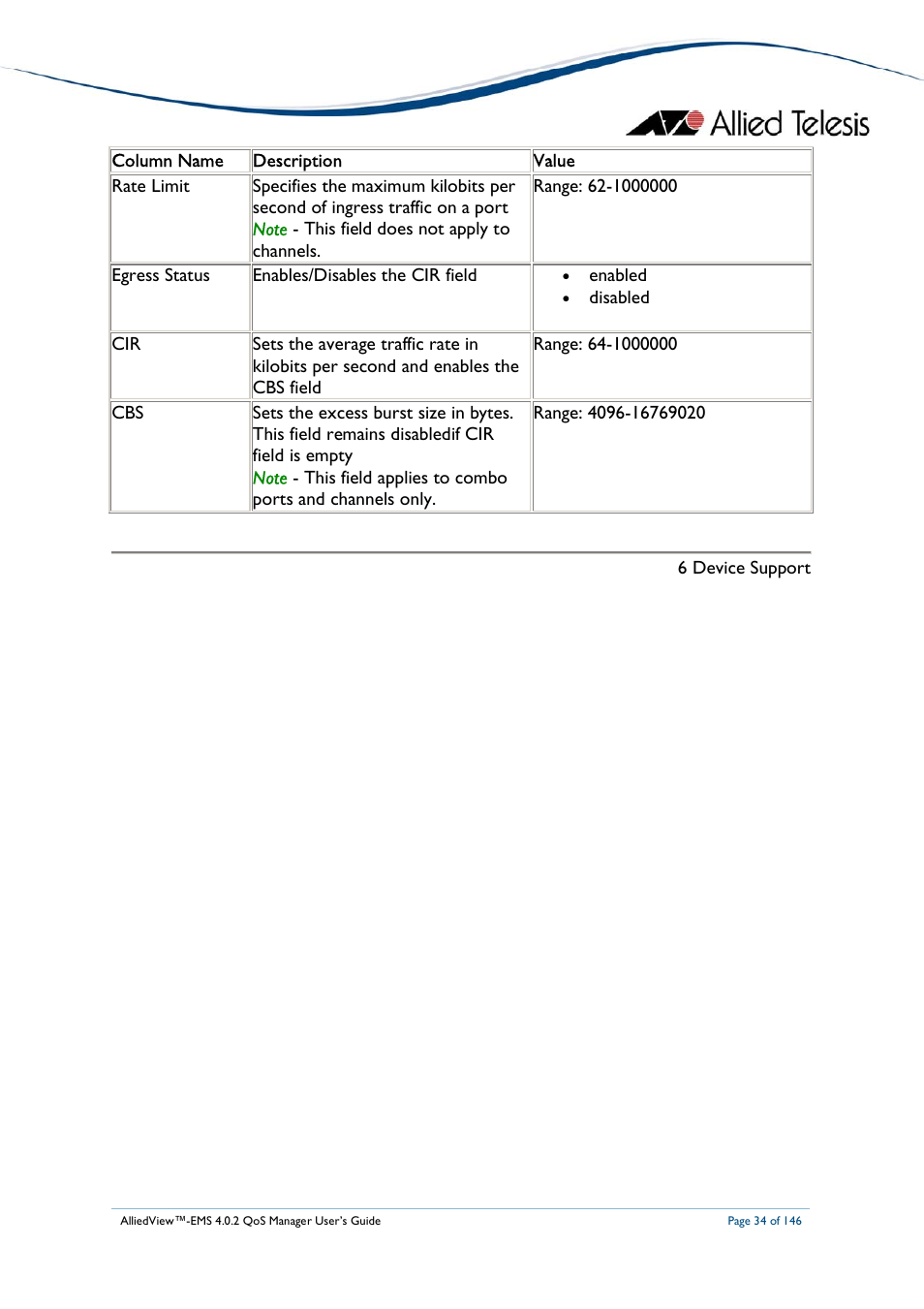 Allied Telesis AlliedView-EMS 4.0.2 QoS-Manager User Manual | Page 34 / 146