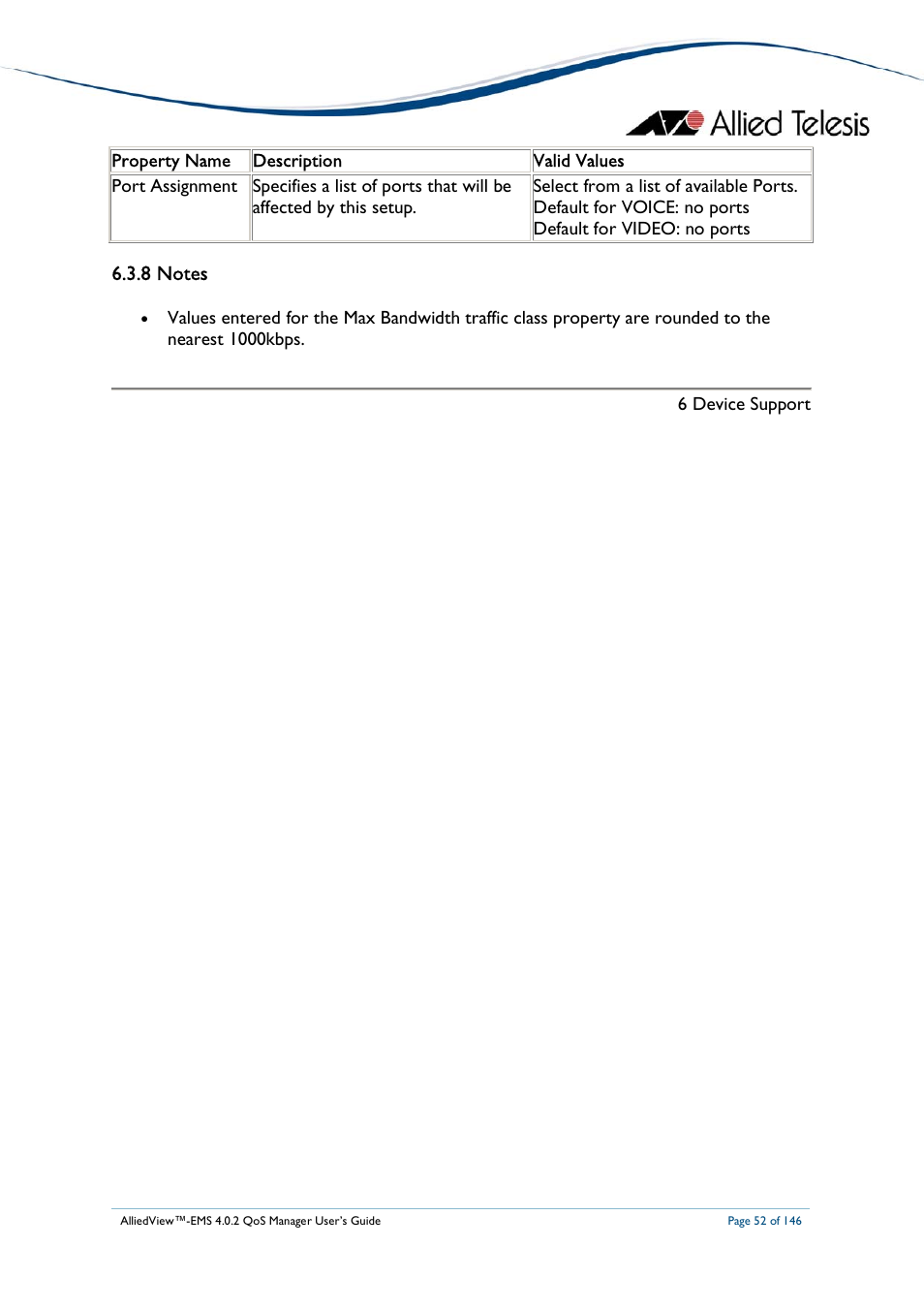 Allied Telesis AlliedView-EMS 4.0.2 QoS-Manager User Manual | Page 52 / 146