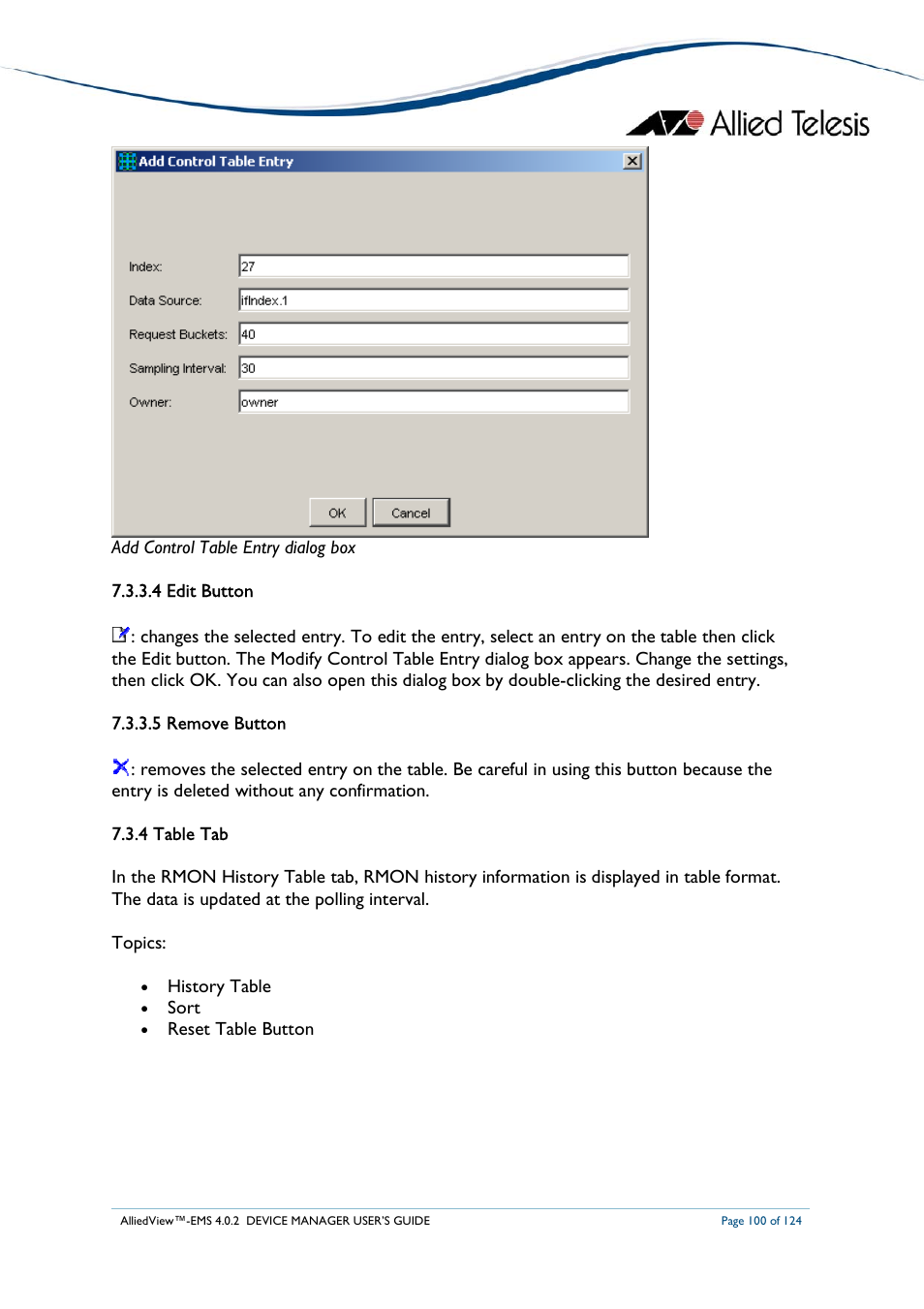 Allied Telesis AlliedView-EMS 4.0.2 Device-Manager User Manual | Page 100 / 124