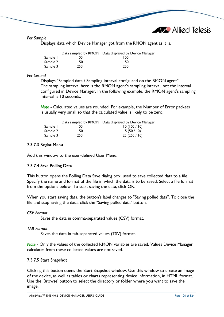 Allied Telesis AlliedView-EMS 4.0.2 Device-Manager User Manual | Page 106 / 124
