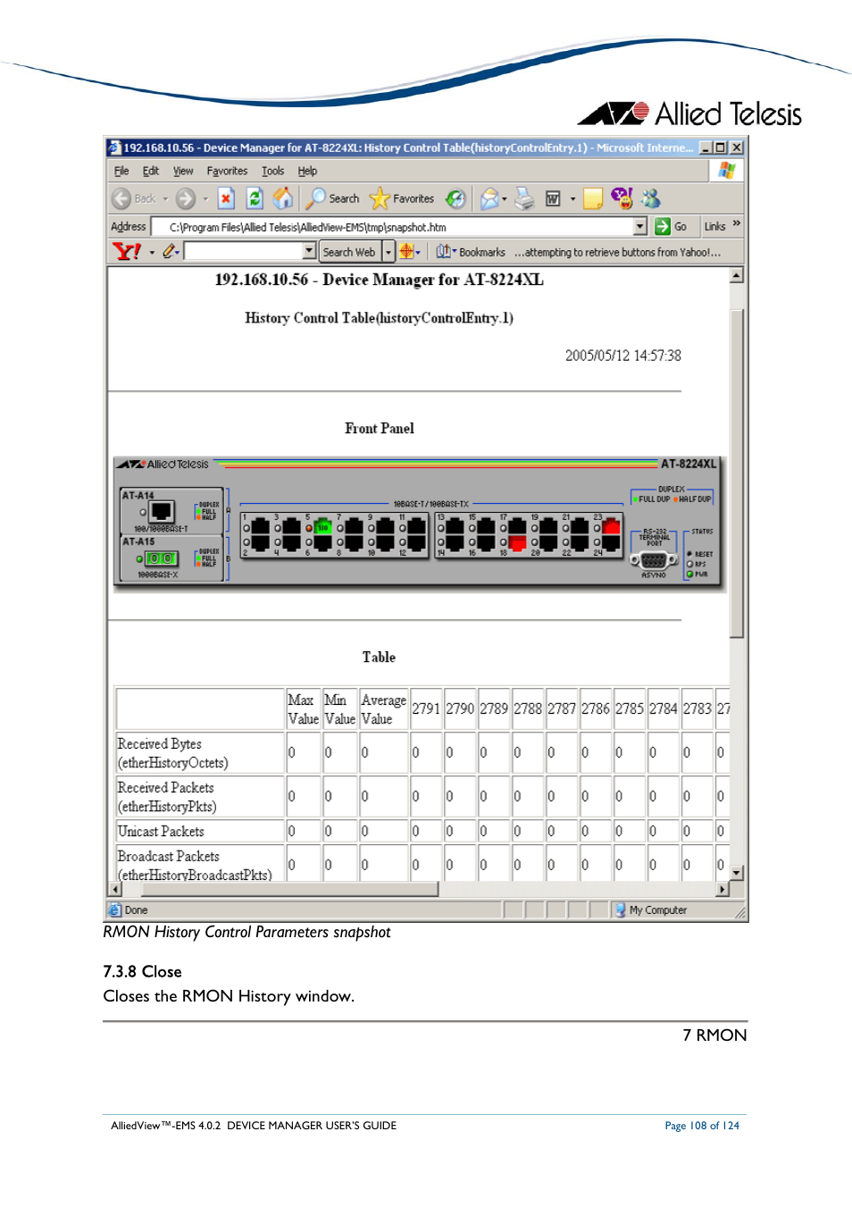 Allied Telesis AlliedView-EMS 4.0.2 Device-Manager User Manual | Page 108 / 124
