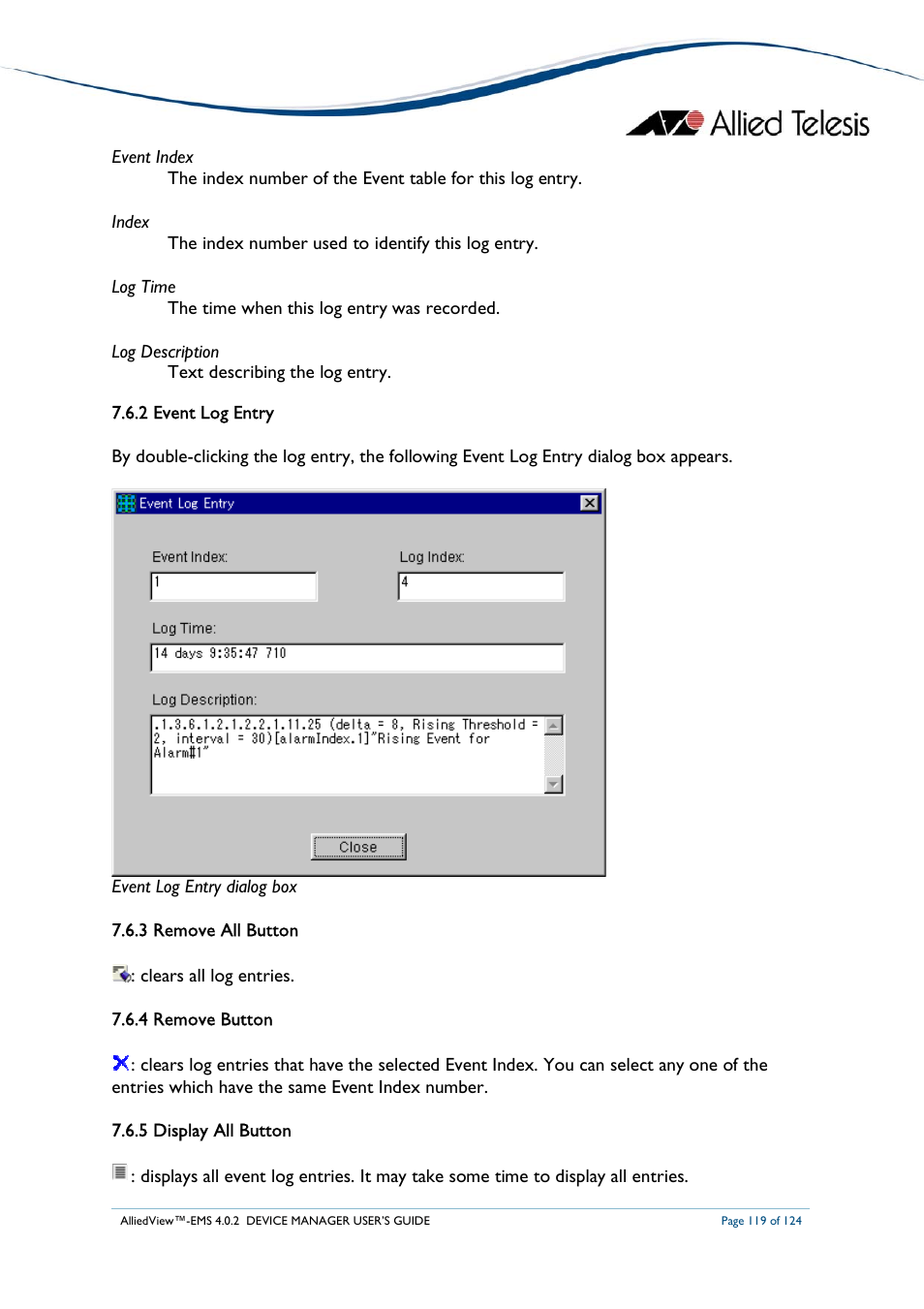 Allied Telesis AlliedView-EMS 4.0.2 Device-Manager User Manual | Page 119 / 124
