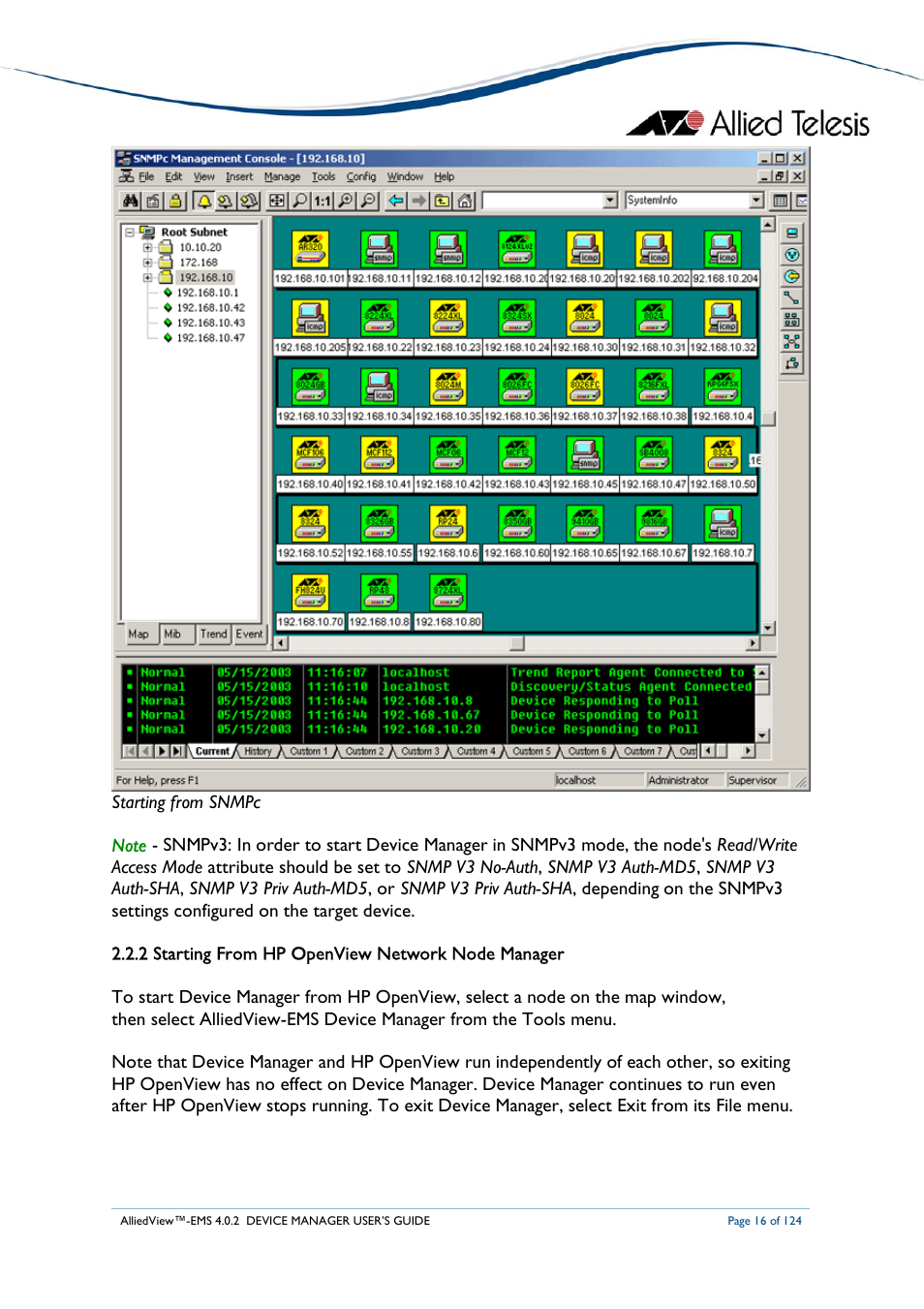 Allied Telesis AlliedView-EMS 4.0.2 Device-Manager User Manual | Page 16 / 124